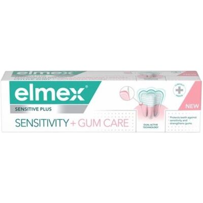 Elmex Zubná pasta pre citlivé zuby a ďasná Sensitive Plus Sensitivity + Gum Care 75 ml Elmex Zubná pasta pre citlivé zuby a ďasná Sensitive Plus Sensitivity + Gum Care 75 ml