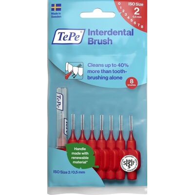 TePe Medzizubné kefky Normal 0,5 mm červený 8 ks TePe Medzizubné kefky Normal 0,5 mm červený 8 ks