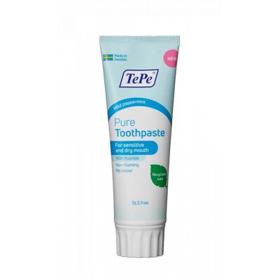 TePe Zubná pasta s fluoridom Pure 75 ml TePe Zubná pasta s fluoridom Pure 75 ml