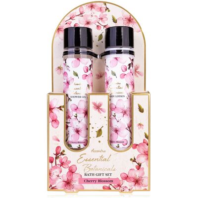 Accentra Accentra kúpeľový set skúmavky ESSENTIAL BOTANICS čerešňový kvet v darčekovej krabičke, gél sprchový 60ml, mlieko telové 60ml Accentra Accentra kúpeľový set skúmavky ESSENTIAL BOTANICS čerešňový kvet v darčekovej krabičke, gél sprchový 60ml, mlieko telové 60ml