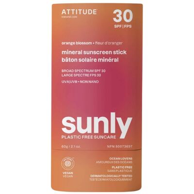 Attitude Minerálna ochranná tyčinka na telo Orange Blossom SPF 30 Sunly (Mineral Sunscreen Stick) 60 g Attitude Minerálna ochranná tyčinka na telo Orange Blossom SPF 30 Sunly (Mineral Sunscreen Stick) 60 g