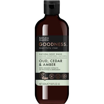 Baylis & Harding Sprchový gél Oud, céder a ambra Goodness Natural Body Wash 500 ml Baylis & Harding Sprchový gél Oud, céder a ambra Goodness Natural Body Wash 500 ml