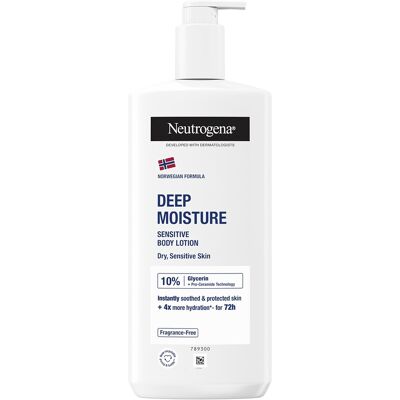 Neutrogena Hĺbkovo hydratačné telové mlieko pre citlivú pokožku 24 H 400 ml Neutrogena Hĺbkovo hydratačné telové mlieko pre citlivú pokožku 24 H 400 ml