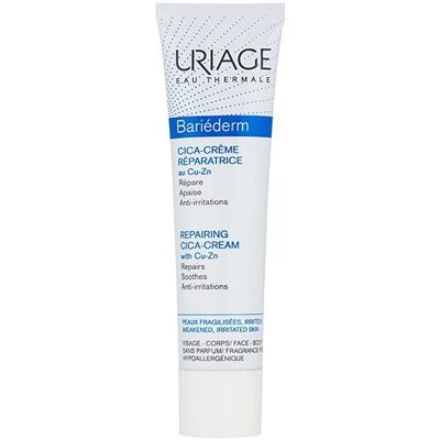 Uriage Reparatívne krém s obsahom medi a zinku Bariéderm Cica (Repairing Cica-Cream With Cu-Zn) 100 ml Uriage Reparatívne krém s obsahom medi a zinku Bariéderm Cica (Repairing Cica-Cream With Cu-Zn) 100 ml