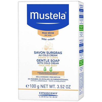 Mustela Detské jemné mydlo na tvár a telo (Gentle Soap with Cold Cream) 100 g Mustela Detské jemné mydlo na tvár a telo (Gentle Soap with Cold Cream) 100 g