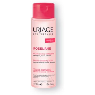 Uriage Dermo-čistiace fluid pre citlivú pleť so sklonom k začervenaniu Roséliane (Dermo-Cleasing Fluid) 250 ml Uriage Dermo-čistiace fluid pre citlivú pleť so sklonom k začervenaniu Roséliane (Dermo-Cleasing Fluid) 250 ml