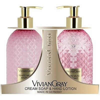 Vivian Gray Kozmetická sada White Musc & Ananás (Cream Soap & Hand Lotion) Vivian Gray Kozmetická sada White Musc & Ananás (Cream Soap & Hand Lotion)