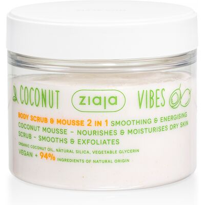 Ziaja Telový peeling & pena 2v1 Kokosový orech Body Scrub & Mousse 270 ml Ziaja Telový peeling & pena 2v1 Kokosový orech Body Scrub & Mousse 270 ml