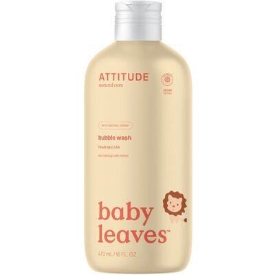 Attitude Detská pena do kúpeľa s vôňou hruškovej šťavy Baby Leaves (Bubble Wash) 473 ml Attitude Detská pena do kúpeľa s vôňou hruškovej šťavy Baby Leaves (Bubble Wash) 473 ml