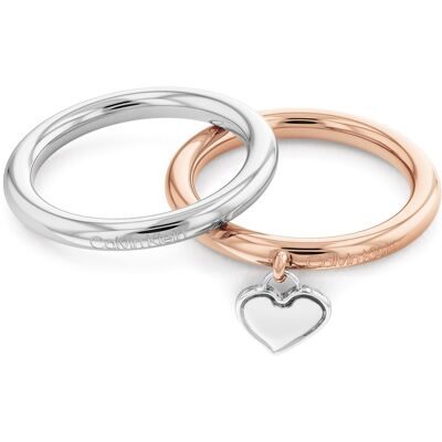 Calvin Klein Bicolor súprava oceľových prsteňov Captivate 35000327 52 mm Calvin Klein Bicolor súprava oceľových prsteňov Captivate 35000327 52 mm