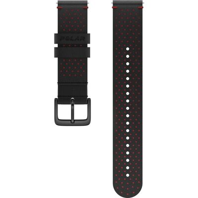 Polar Kožený remienok 20 mm M/L čierno-červená Polar Kožený remienok 20 mm M/L čierno-červená
