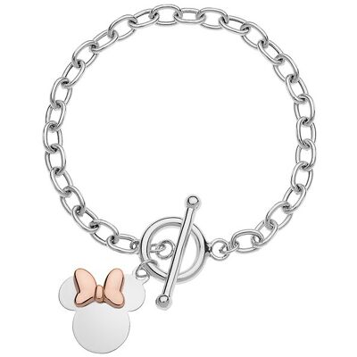 Disney Slušivý strieborný bicolor náramok Minnie Mouse BS00053TL-55.CS Disney Slušivý strieborný bicolor náramok Minnie Mouse BS00053TL-55.CS