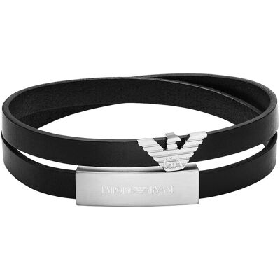 Emporio Armani Dvojitý kožený náramok Eagle Logo EGS3311040 Emporio Armani Dvojitý kožený náramok Eagle Logo EGS3311040