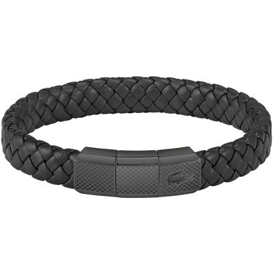 Lacoste Čierny kožený náramok Rokel 2040285 Lacoste Čierny kožený náramok Rokel 2040285