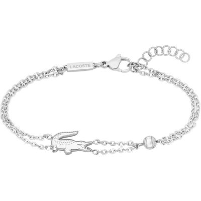 Lacoste Dvojitý oceľový náramok Crocodile 2040580 Lacoste Dvojitý oceľový náramok Crocodile 2040580
