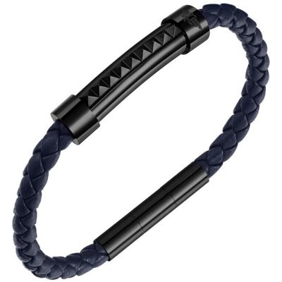 Police Tmavo modrý kožený náramok Rock Rebel PEAGB0001411/2 18 cm Police Tmavo modrý kožený náramok Rock Rebel PEAGB0001411/2 18 cm