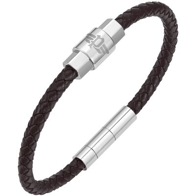 Police Hnedý kožený náramok Rock Rebel PEAGB0001406/7 18 cm Police Hnedý kožený náramok Rock Rebel PEAGB0001406/7 18 cm