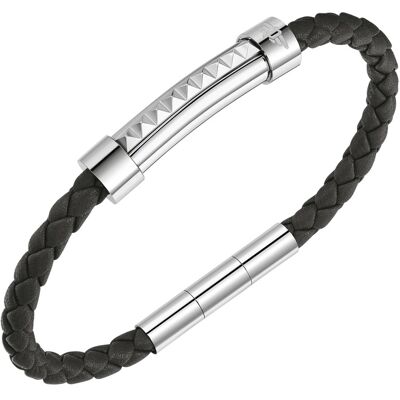 Police Nadčasový kožený náramok Rock Rebel PEAGB0001413/4 18 cm Police Nadčasový kožený náramok Rock Rebel PEAGB0001413/4 18 cm