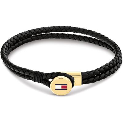 Tommy Hilfiger Dvojitý čierny kožený náramok Bruce Leather 2790669 19 cm Tommy Hilfiger Dvojitý čierny kožený náramok Bruce Leather 2790669 19 cm
