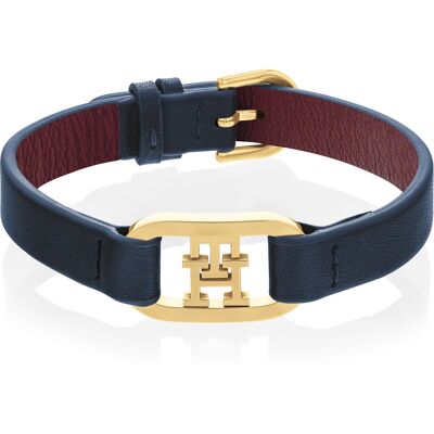 Tommy Hilfiger Tmavo modrý kožený náramok 2780827 Tommy Hilfiger Tmavo modrý kožený náramok 2780827