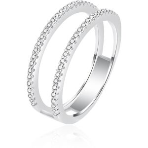 Agato Slušivý strieborný prsteň so zirkónmi AGT-R18W 52 mm Agato Slušivý strieborný prsteň so zirkónmi AGT-R18W 52 mm
