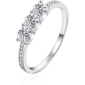 Agato Strieborný prsteň s trblietavými zirkónmi AGT-R39W 52 mm Agato Strieborný prsteň s trblietavými zirkónmi AGT-R39W 52 mm