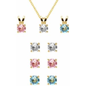 AURA Set šperkov s farebnými Preciosa kryštálmi 90115YGAIR (retiazka, 3 prívesky, 3 páry náušníc) AURA Set šperkov s farebnými Preciosa kryštálmi 90115YGAIR (retiazka, 3 prívesky, 3 páry náušníc)