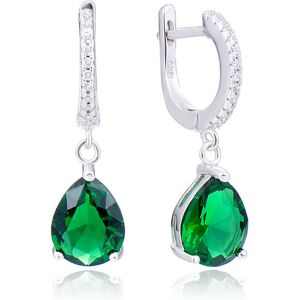 Beneto Elegantné strieborné náušnice so zelenými zirkónmi AGUC2249 Beneto Elegantné strieborné náušnice so zelenými zirkónmi AGUC2249