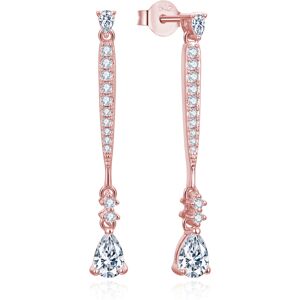 Beneto Exkluzívne bronzové visiace náušnice so zirkónmi AGUP3300W-ROSE Beneto Exkluzívne bronzové visiace náušnice so zirkónmi AGUP3300W-ROSE