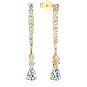 Beneto Exkluzívne pozlátené visiace náušnice so zirkónmi AGUP3300W-GOLD Beneto Exkluzívne pozlátené visiace náušnice so zirkónmi AGUP3300W-GOLD