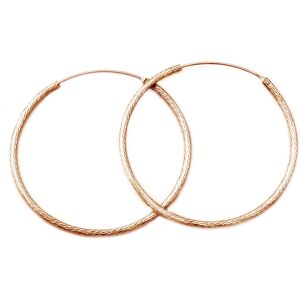 Beneto Luxusné bronzové náušnice kruhy zo striebra AGUC1240 / N-ROSE 4,5 cm Beneto Luxusné bronzové náušnice kruhy zo striebra AGUC1240 / N-ROSE 4,5 cm