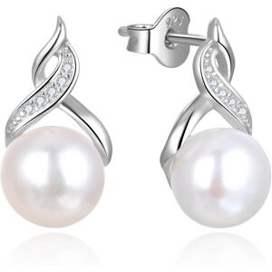Beneto Luxusné perlové náušnice so zirkónmi AGUP2616P-WHITE Beneto Luxusné perlové náušnice so zirkónmi AGUP2616P-WHITE