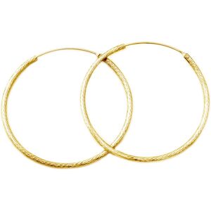 Beneto Luxusné pozlátené náušnice kruhy zo striebra AGUC1240 / N-GOLD 5,5 cm Beneto Luxusné pozlátené náušnice kruhy zo striebra AGUC1240 / N-GOLD 5,5 cm