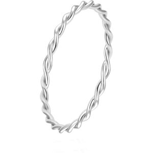 Beneto Minimalistický strieborný kroucený prsteň AGG315L 50 mm Beneto Minimalistický strieborný kroucený prsteň AGG315L 50 mm