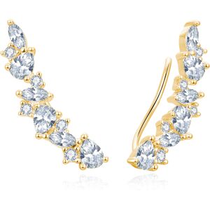 Beneto Nádherné pozdĺžne náušnice s čírymi zirkónmi AGUP3299W-GOLD Beneto Nádherné pozdĺžne náušnice s čírymi zirkónmi AGUP3299W-GOLD