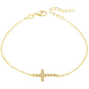 Beneto Pozlátený náramok s krížikom AGB580 / 21-GOLD Beneto Pozlátený náramok s krížikom AGB580 / 21-GOLD