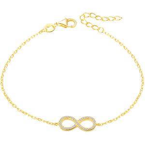 Beneto Pozlátený strieborný náramok s kryštálmi AGB483 / 20-GOLD Beneto Pozlátený strieborný náramok s kryštálmi AGB483 / 20-GOLD