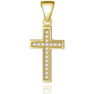 Beneto Pozlátený strieborný prívesok Krížik AGH589-GOLD Beneto Pozlátený strieborný prívesok Krížik AGH589-GOLD