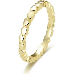 Beneto Pozlátený strieborný prsteň so srdiečkami AGG344-GOLD 58 mm Beneto Pozlátený strieborný prsteň so srdiečkami AGG344-GOLD 58 mm