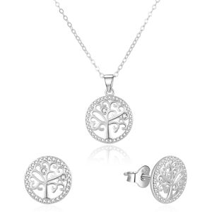 Beneto Set strieborných šperkov Strom života so zirkónmi AGSET213R (náušnice, retiazka, prívesok) Beneto Set strieborných šperkov Strom života so zirkónmi AGSET213R (náušnice, retiazka, prívesok)