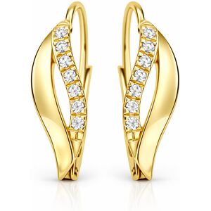 Soliter Elegantné zlaté náušnice s kryštálmi 239 001 00552 Soliter Elegantné zlaté náušnice s kryštálmi 239 001 00552