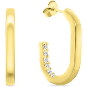 Brilio Silver Elegantné pozlátené oválne náušnice so zirkónmi EA992Y Brilio Silver Elegantné pozlátené oválne náušnice so zirkónmi EA992Y
