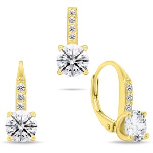 Brilio Silver Elegantný pozlátený set šperkov so zirkónmi SET274Y (prívesok, náušnice) Brilio Silver Elegantný pozlátený set šperkov so zirkónmi SET274Y (prívesok, náušnice)