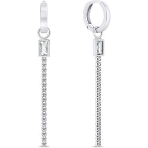 Brilio Silver Elegantné strieborné dlhé náušnice 2v1 EA799W Brilio Silver Elegantné strieborné dlhé náušnice 2v1 EA799W