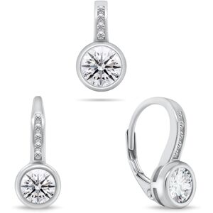 Brilio Silver Elegantný strieborný set šperkov so zirkónmi SET201W (prívesok, náušnice) Brilio Silver Elegantný strieborný set šperkov so zirkónmi SET201W (prívesok, náušnice)