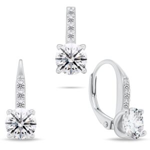 Brilio Silver Elegantný strieborný set šperkov so zirkónmi SET274W (prívesok, náušnice) Brilio Silver Elegantný strieborný set šperkov so zirkónmi SET274W (prívesok, náušnice)