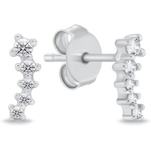 Brilio Silver Minimalistické pozdĺžne náušnice so zirkónmi EA1259W Brilio Silver Minimalistické pozdĺžne náušnice so zirkónmi EA1259W