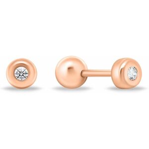 Brilio Silver Minimalistické pozlátené náušnice s čírymi zirkónmi EA926R 0,4 cm Brilio Silver Minimalistické pozlátené náušnice s čírymi zirkónmi EA926R 0,4 cm