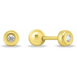 Brilio Silver Minimalistické pozlátené náušnice s čírymi zirkónmi EA926Y 0,4 cm Brilio Silver Minimalistické pozlátené náušnice s čírymi zirkónmi EA926Y 0,4 cm