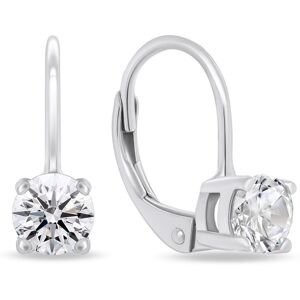 Brilio Silver Minimalistické strieborné náušnice so zirkónmi EA914W Brilio Silver Minimalistické strieborné náušnice so zirkónmi EA914W